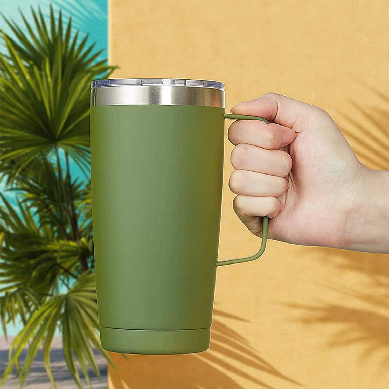 20oz Stainless Steel Insulated Coffee Tumbler w/ Handle 8