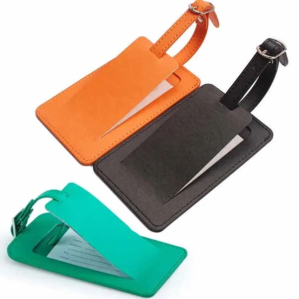 Leather Luggage Bag Case Tags, custom luggage tag with logo imprint 10