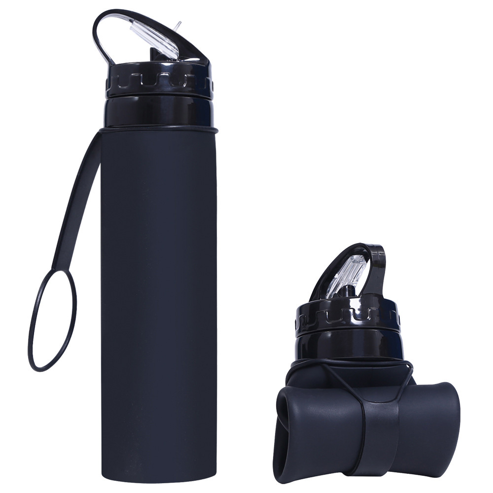 20 Oz. Foldable Silicone Water Bottle, 9