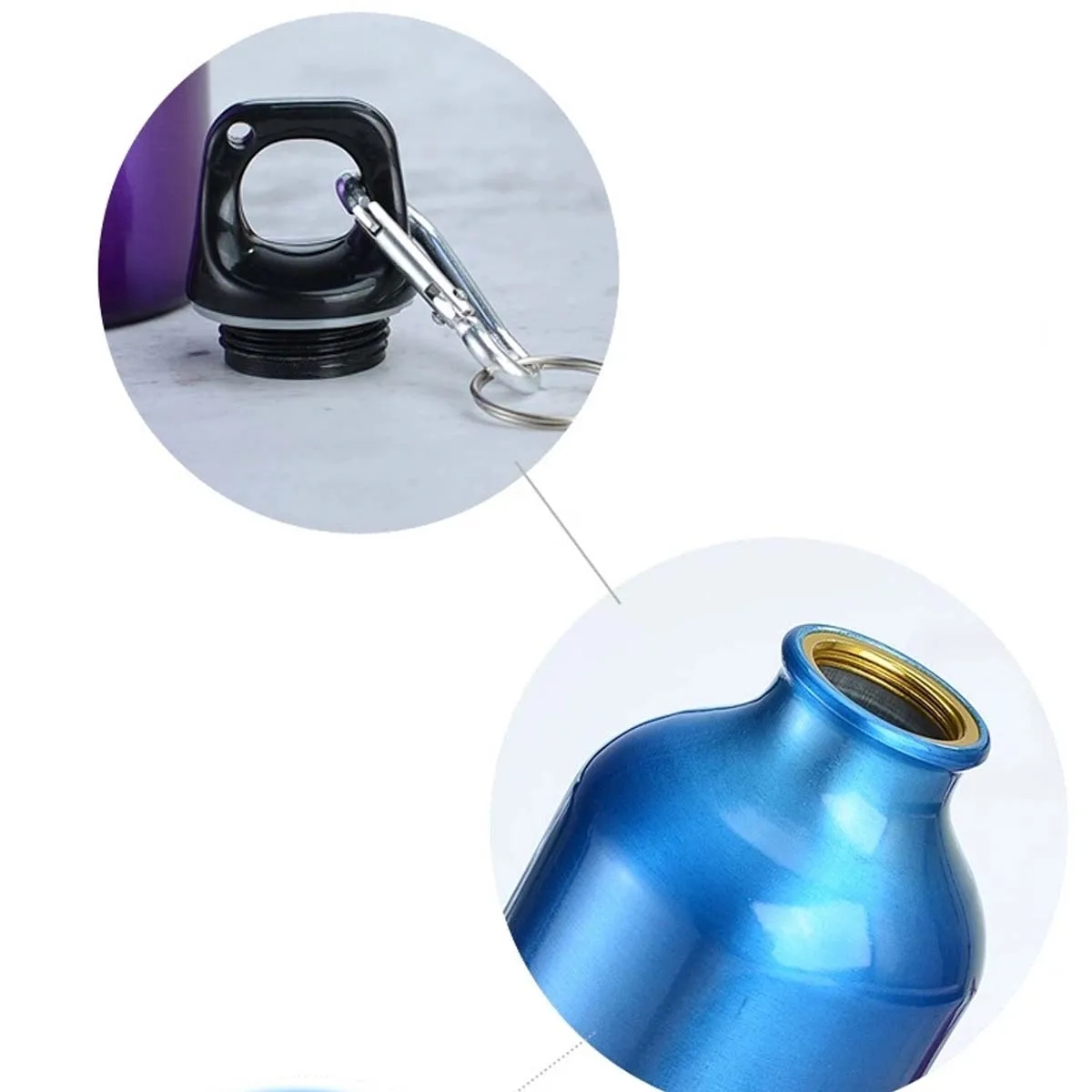 Reusable Lightweight Aluminum Leakproof Sports Water Bottle 5