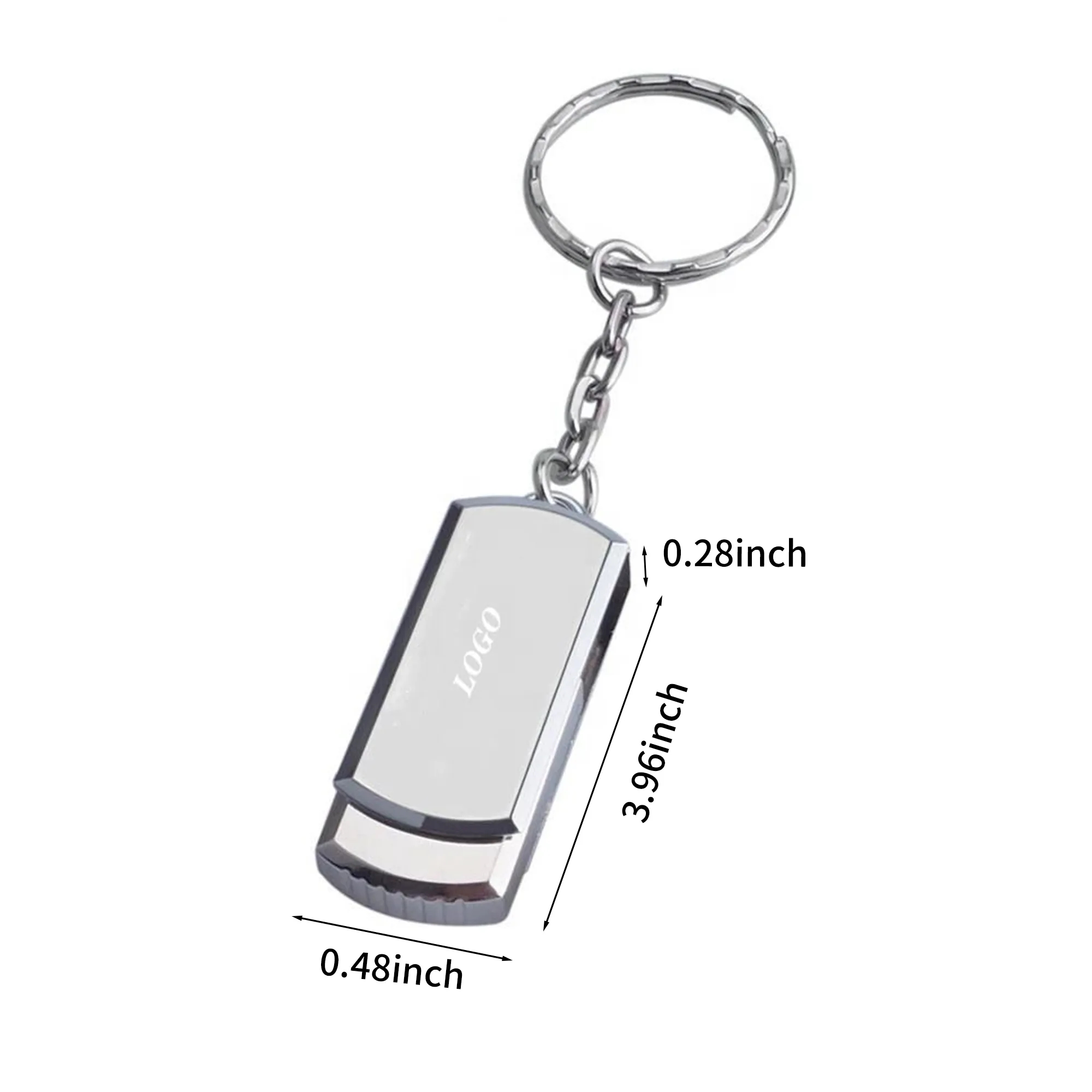 4 GB Metal USB Flash Drive with Keychain 5