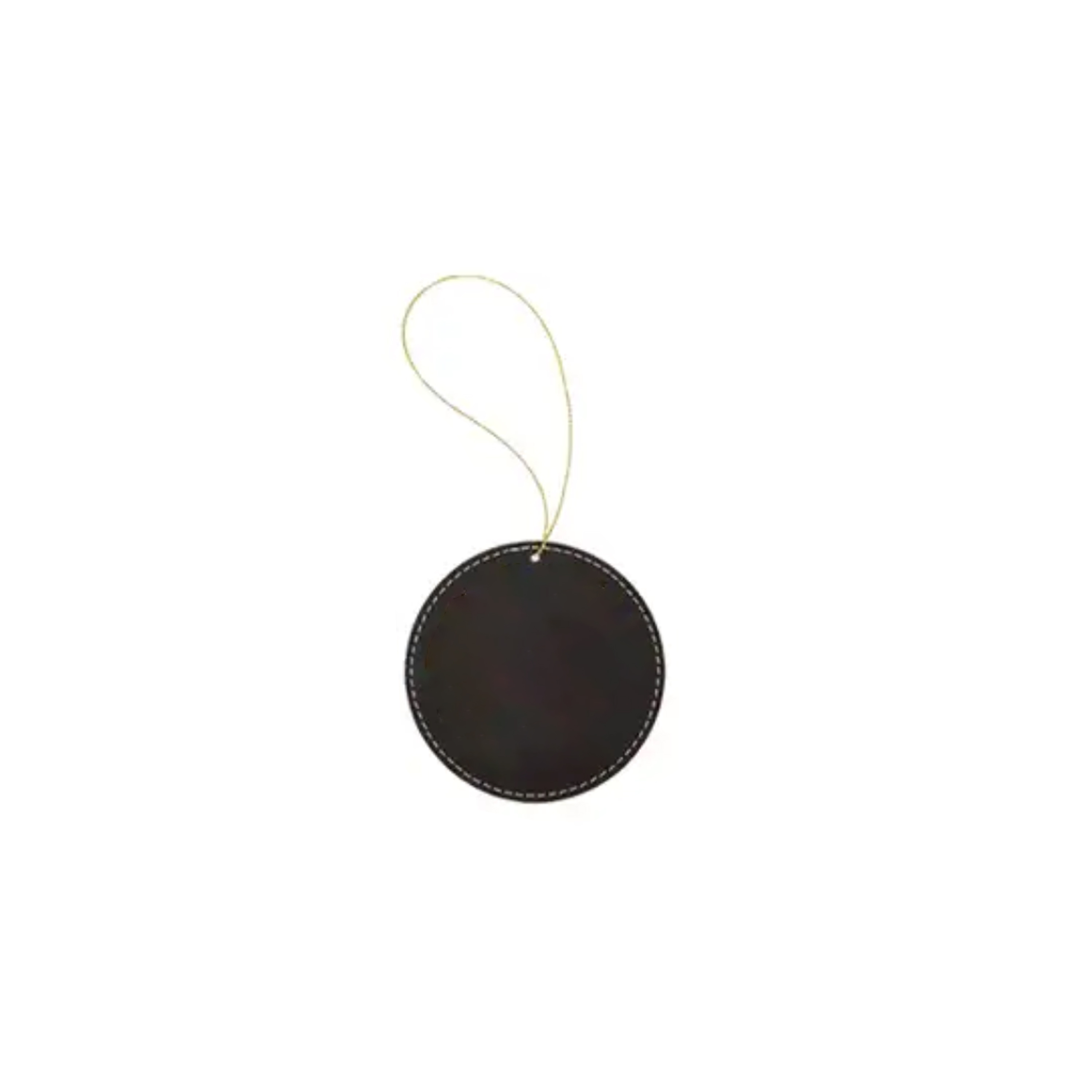 Leatherette Round Ornaments with String 7