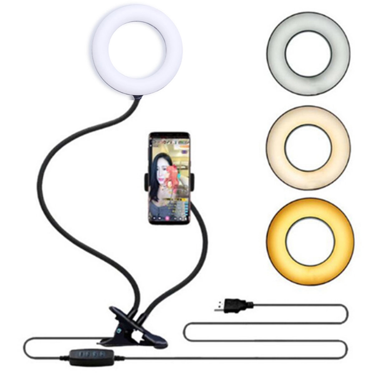 6.3'' Selfie Ring Light With Phone Holder 3