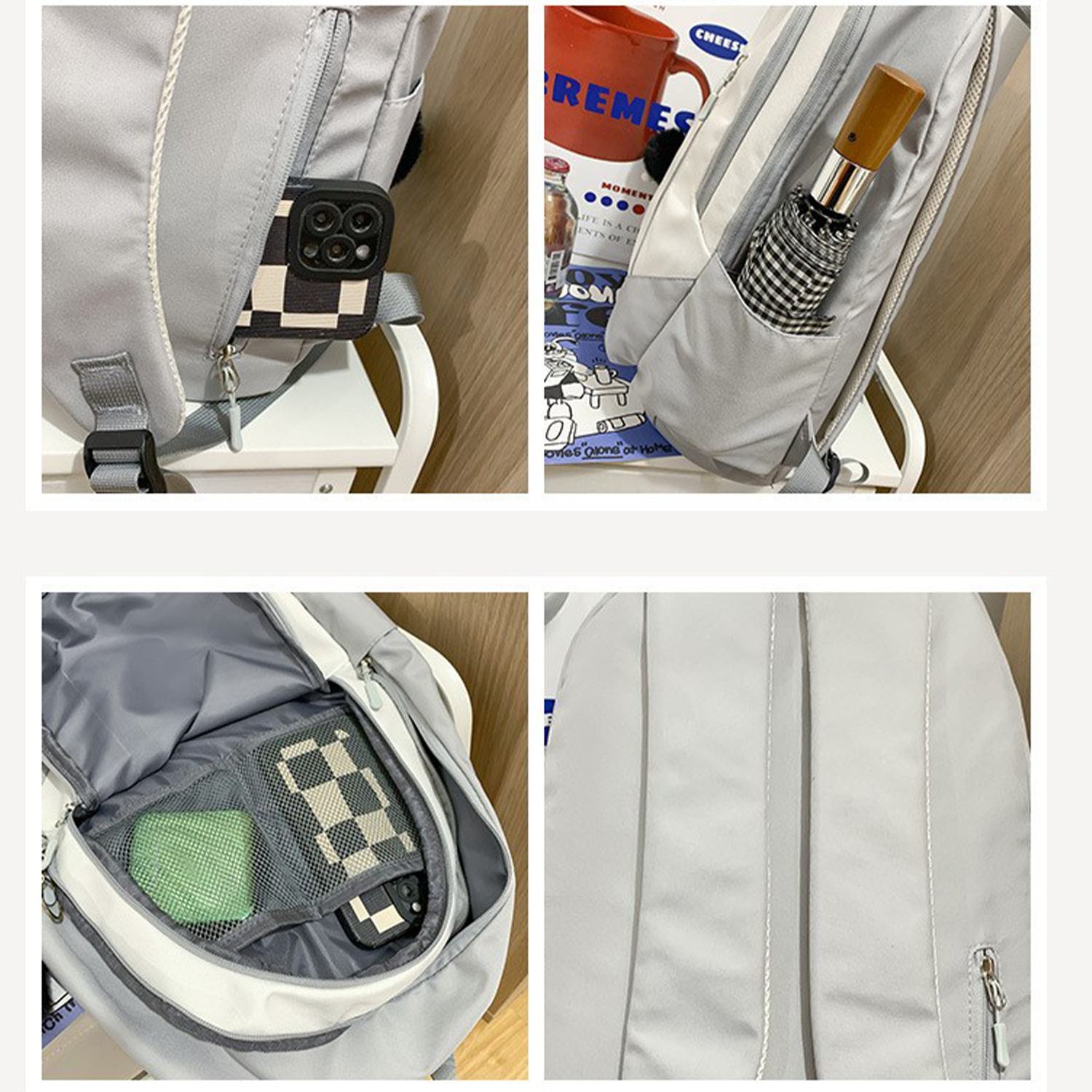 Nylon Retro Large Capacity Backpack 15