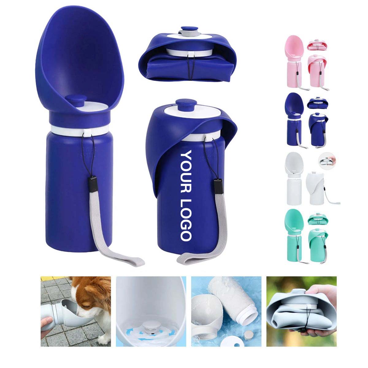 Portable Dog Water Cup with Silicone Drinking Tray 3