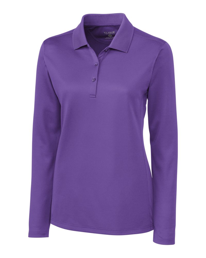 Clique Ice Pique Tech Womens Long Sleeve Polo 34
