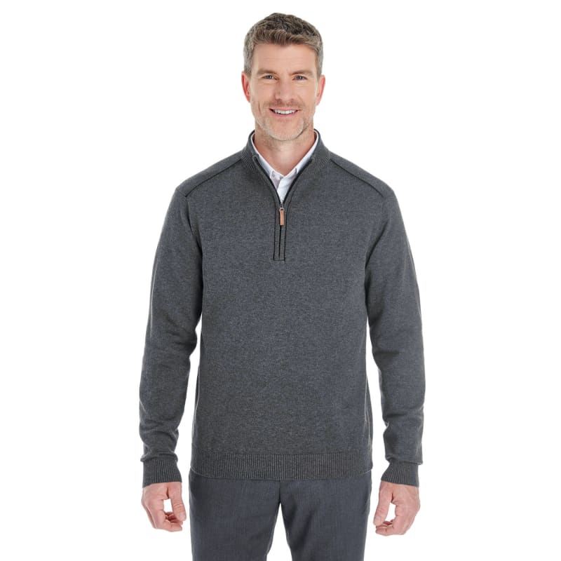 Devon & Jones Men's Manchester Fully-Fashioned Quarter-Zip Sweater 4