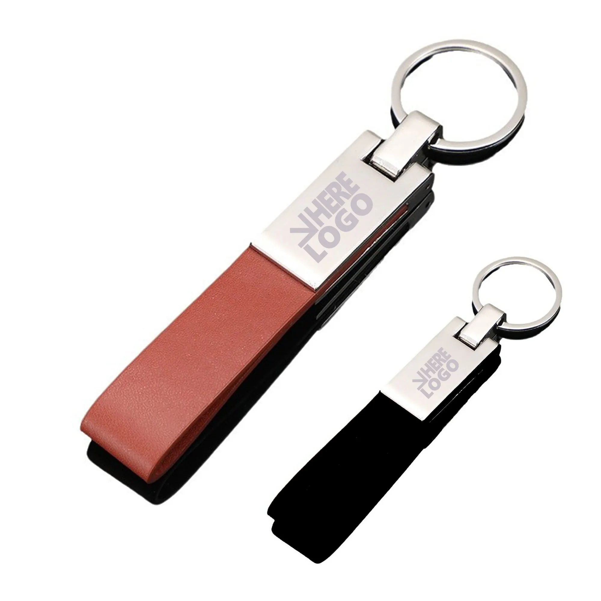 MOQ 20 Leather Loop Keychain Premium