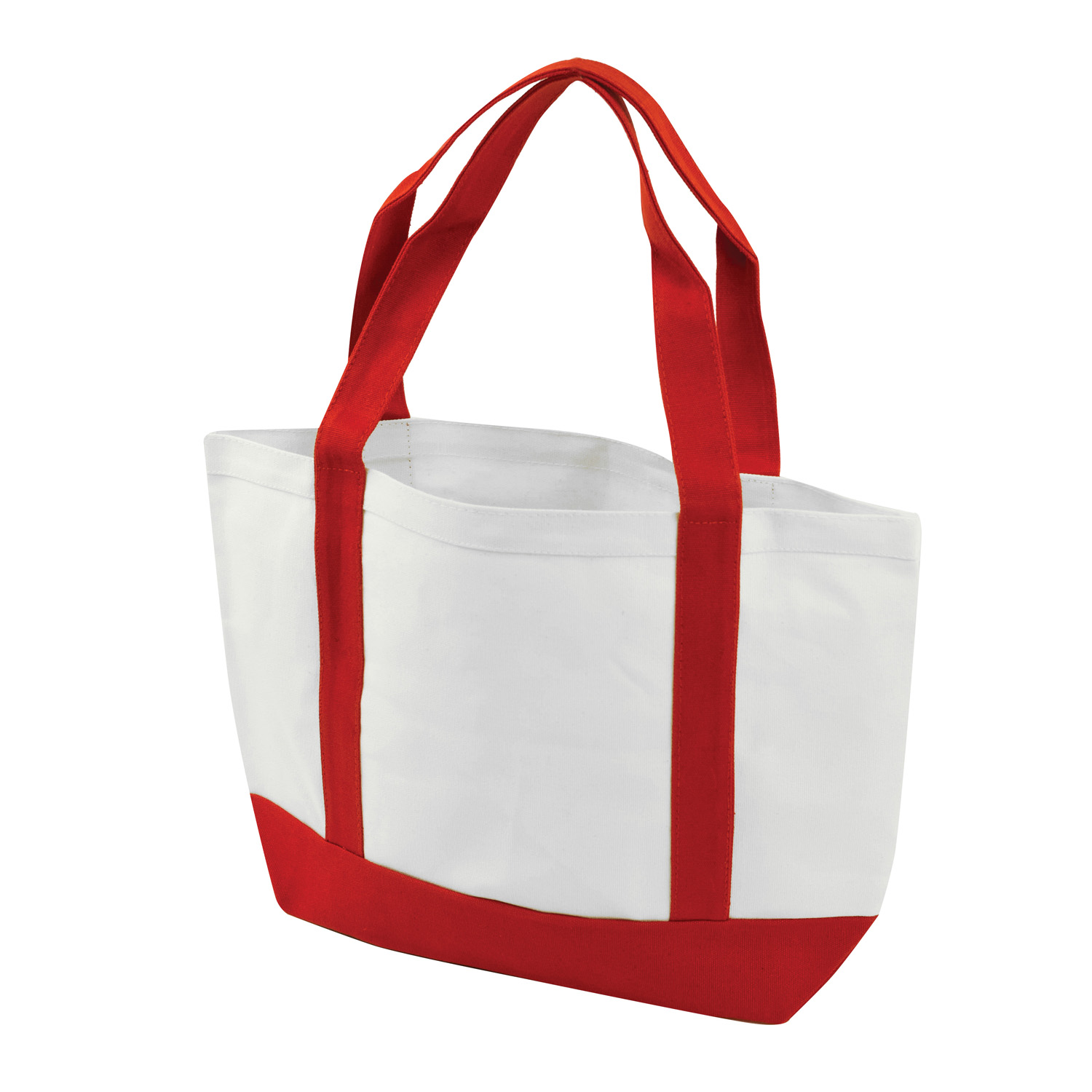 White Cotton Open Boat Tote 1