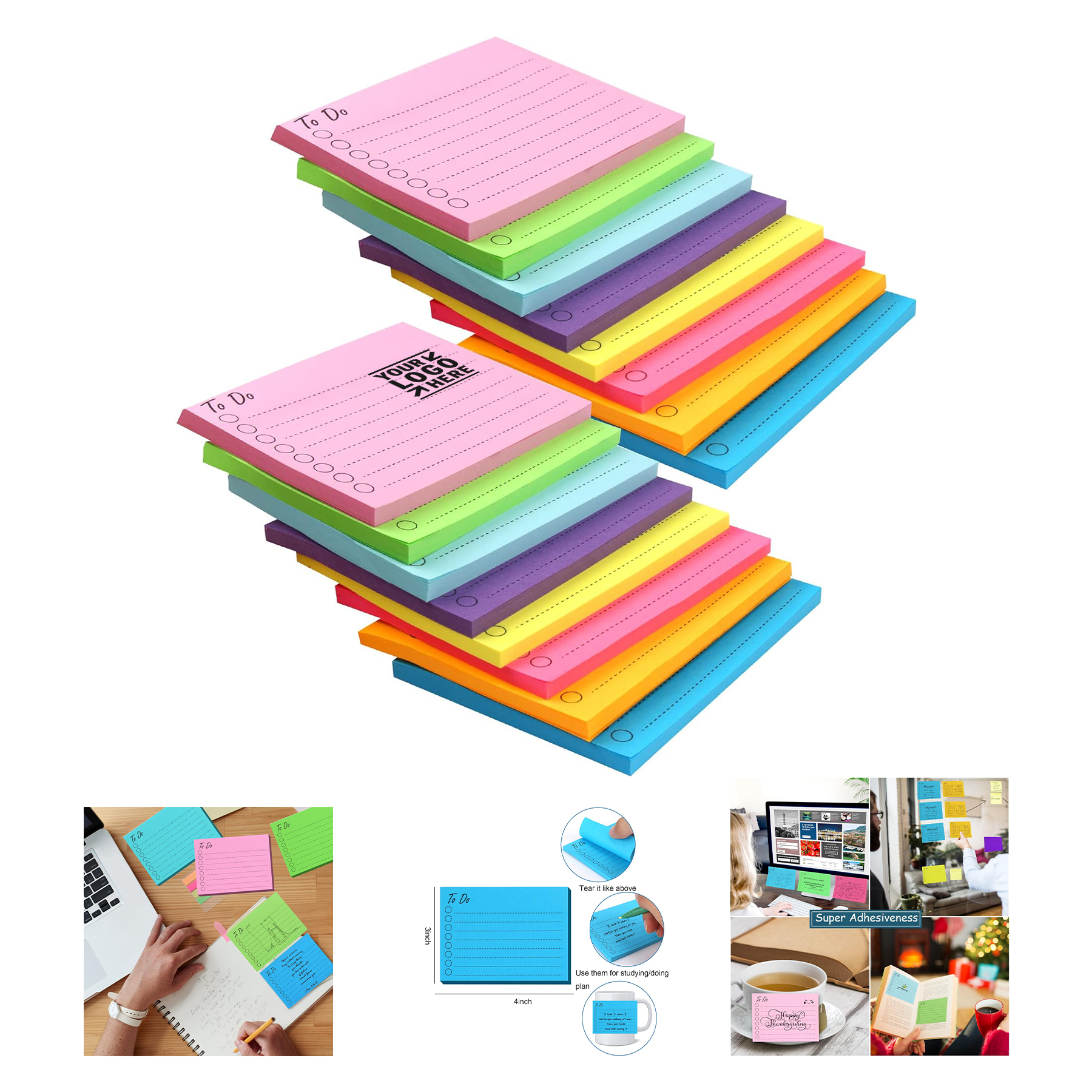 3" X 4" 50 Sheets Lined Sticky Note