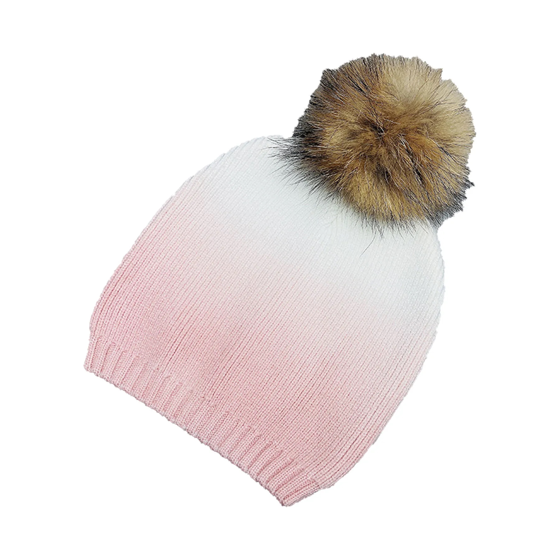 Color Gradient Dip-Dyed Knitted Beanie 5