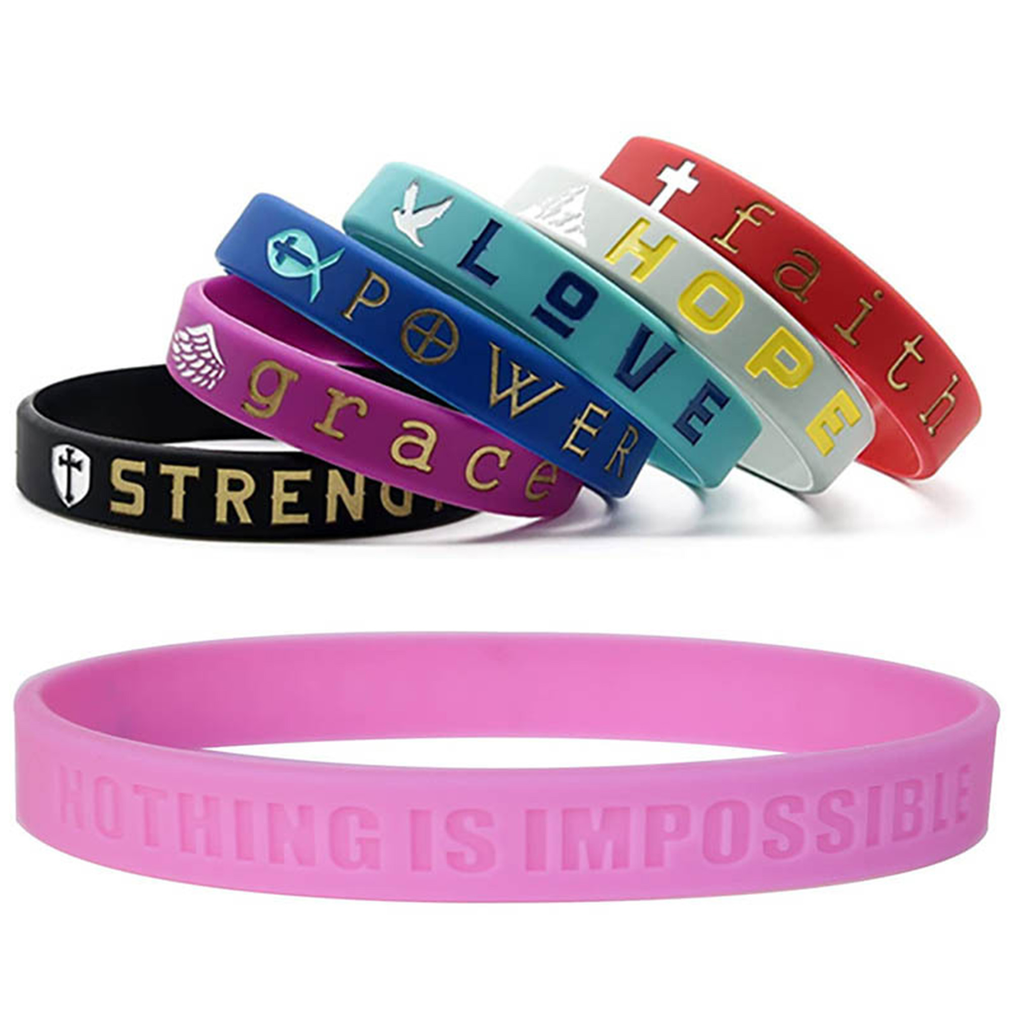 Debossed Color Filled Wristband 2