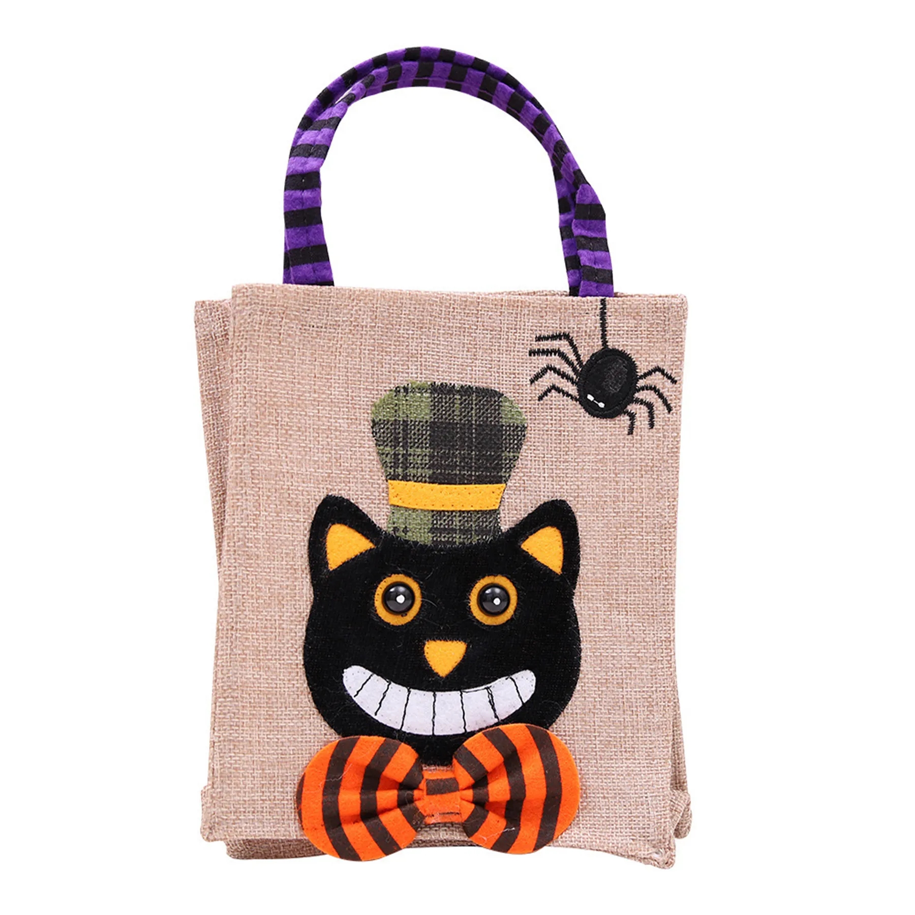 Jute Halloween Candy Tote Bag 3