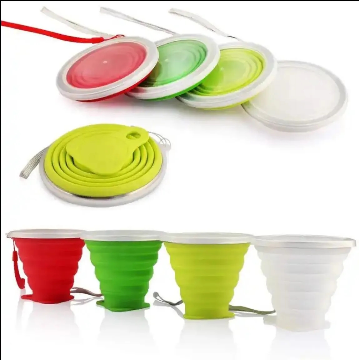 Silicone Foldable Cup with Lid 3