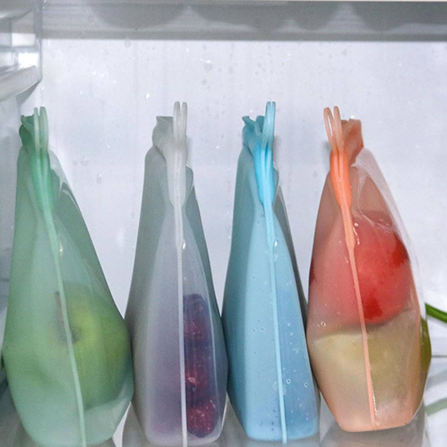 Wall-Mounted Reusable Silicone Storage Bags for Food 1000ML 2