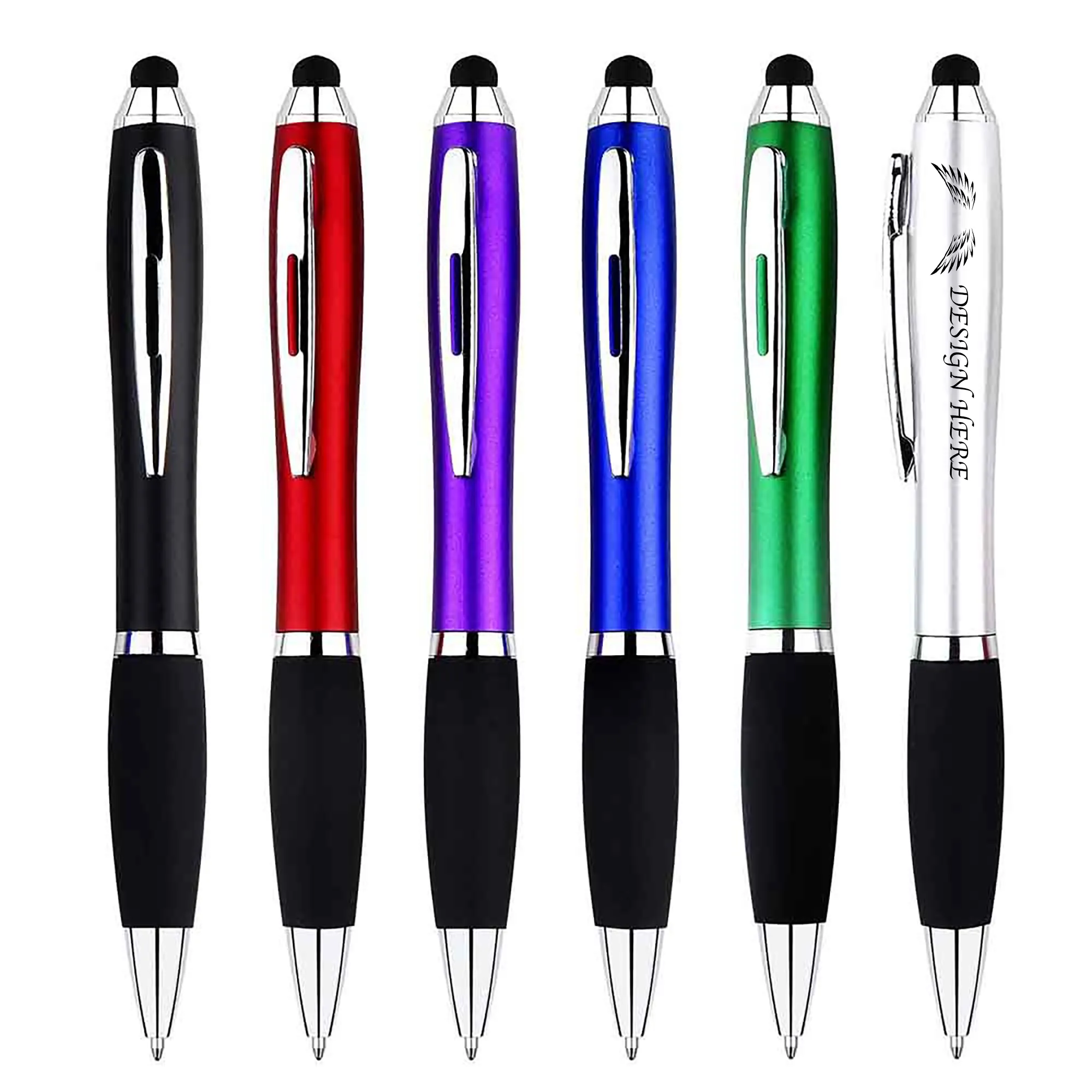 Colored Barrel Stylus Twist Pen 1