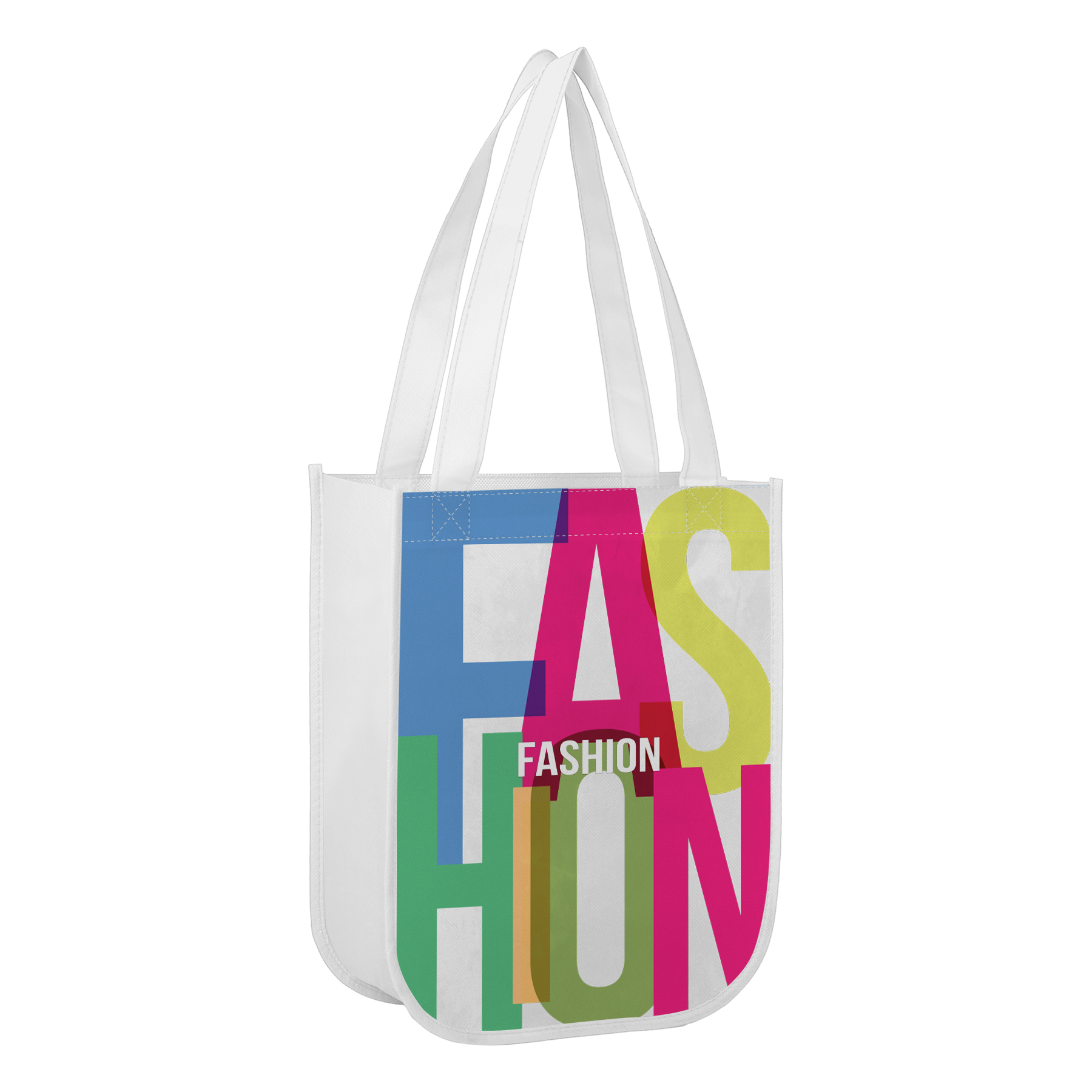 Small Laminated Curved Bottom Non-Woven Gift Bag - Ocean 10