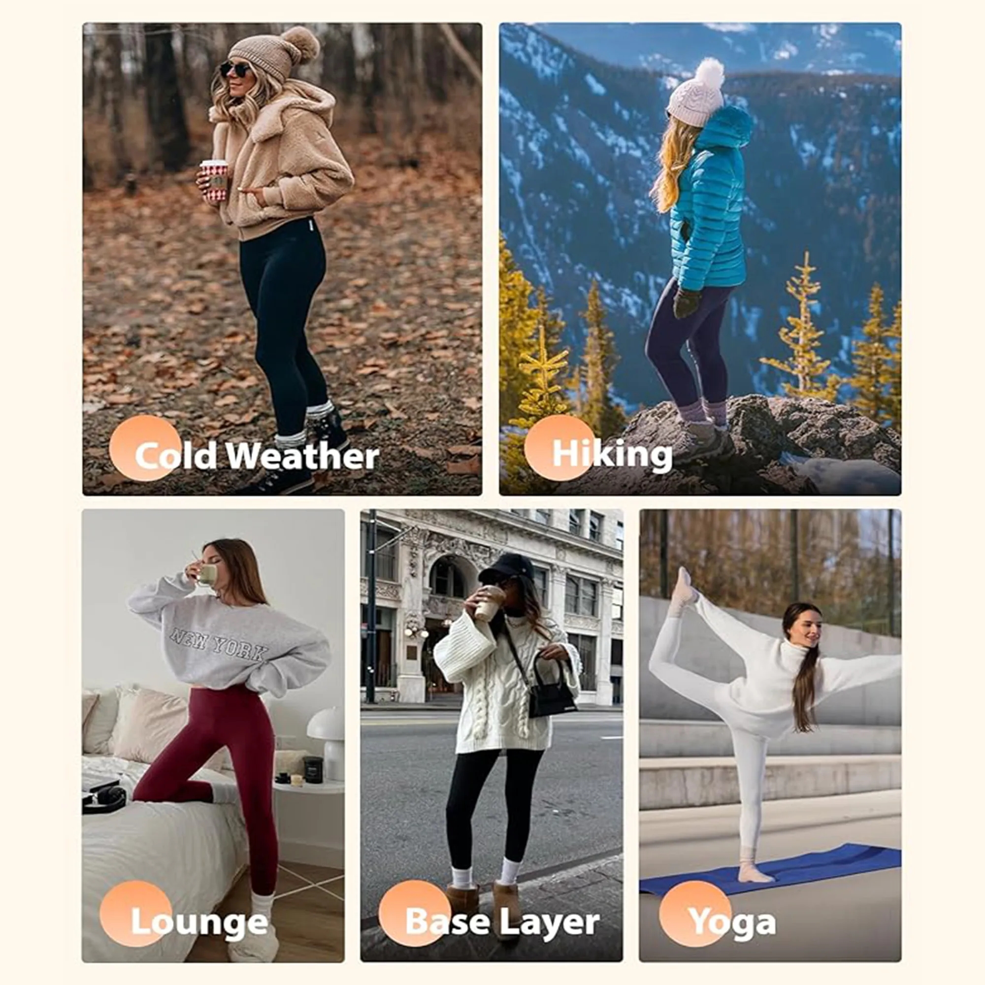 Women's Fleece Lined Thermal Leggings With Stretch 8