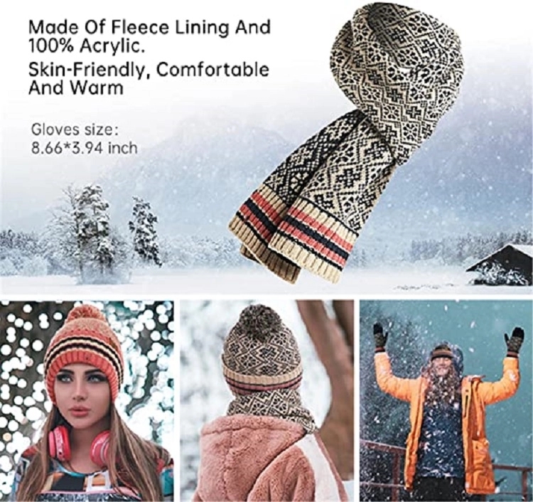 Winter Hats Scarf Gloves 5