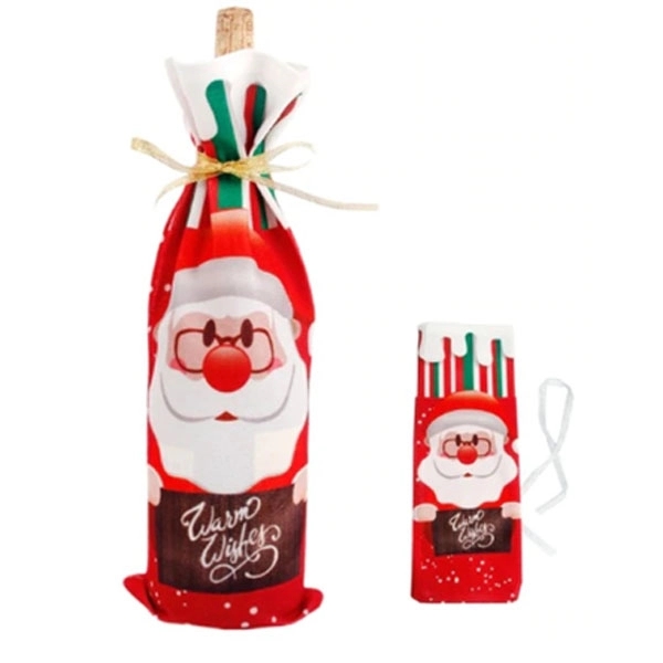 Non-woven Christmas Wine Bottle Cover Bag 3
