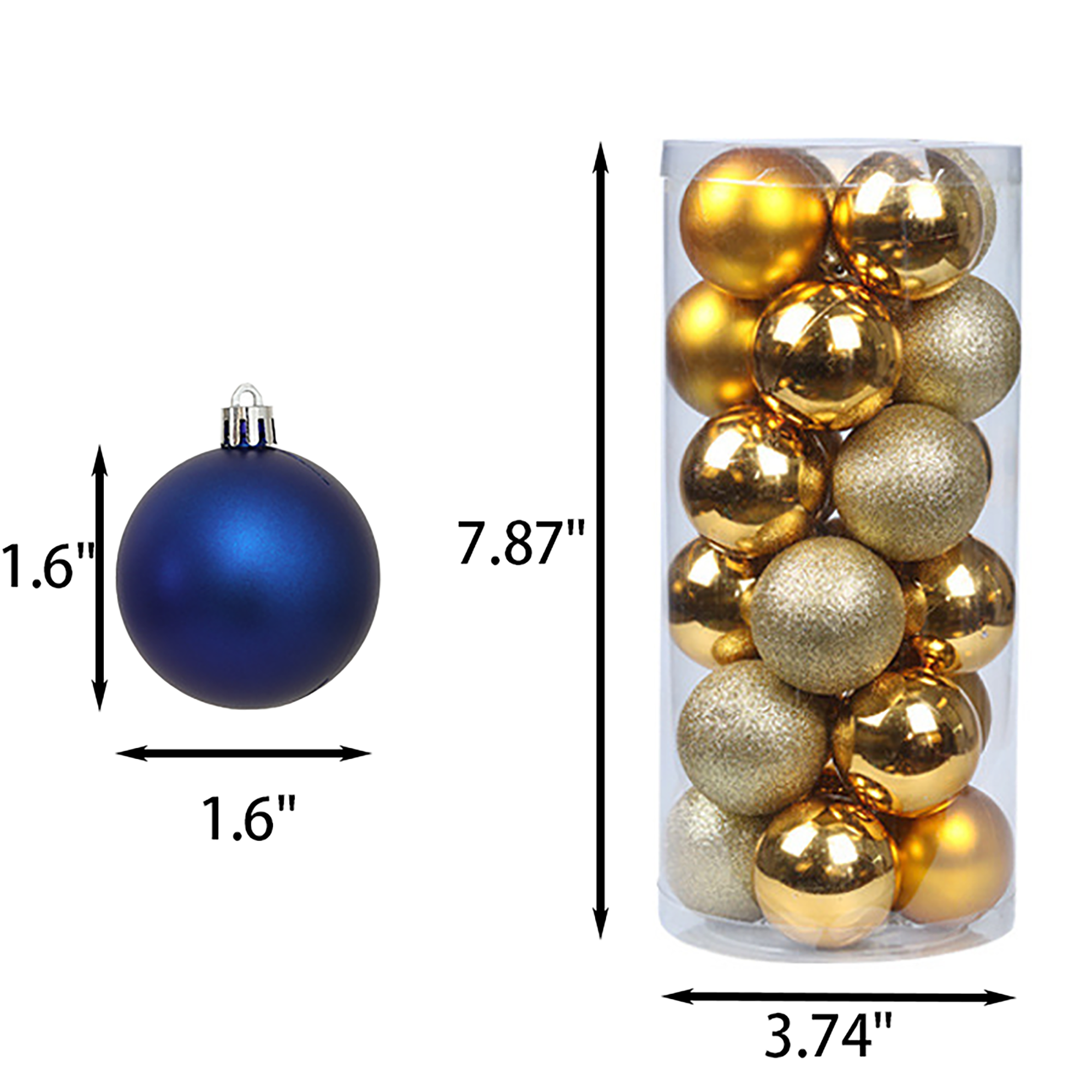 Holiday Ball Ornaments 24-Piece Set 1