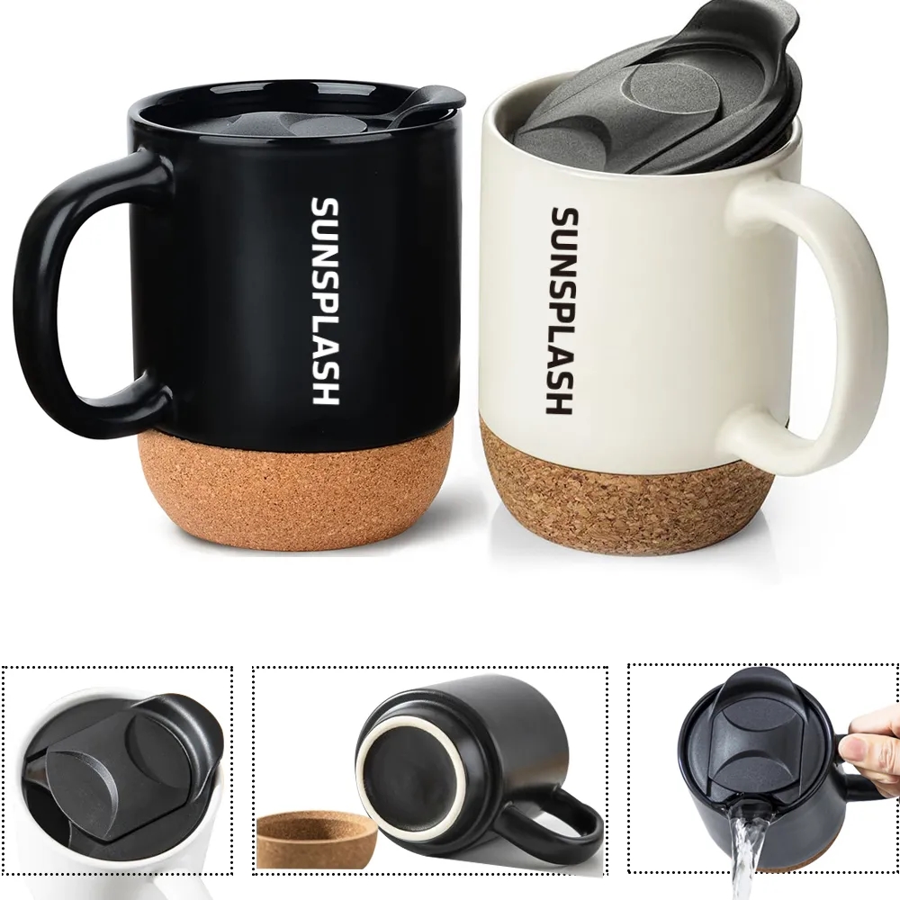 12OZ. Cork Bottom Ceramic Coffee Mug 2