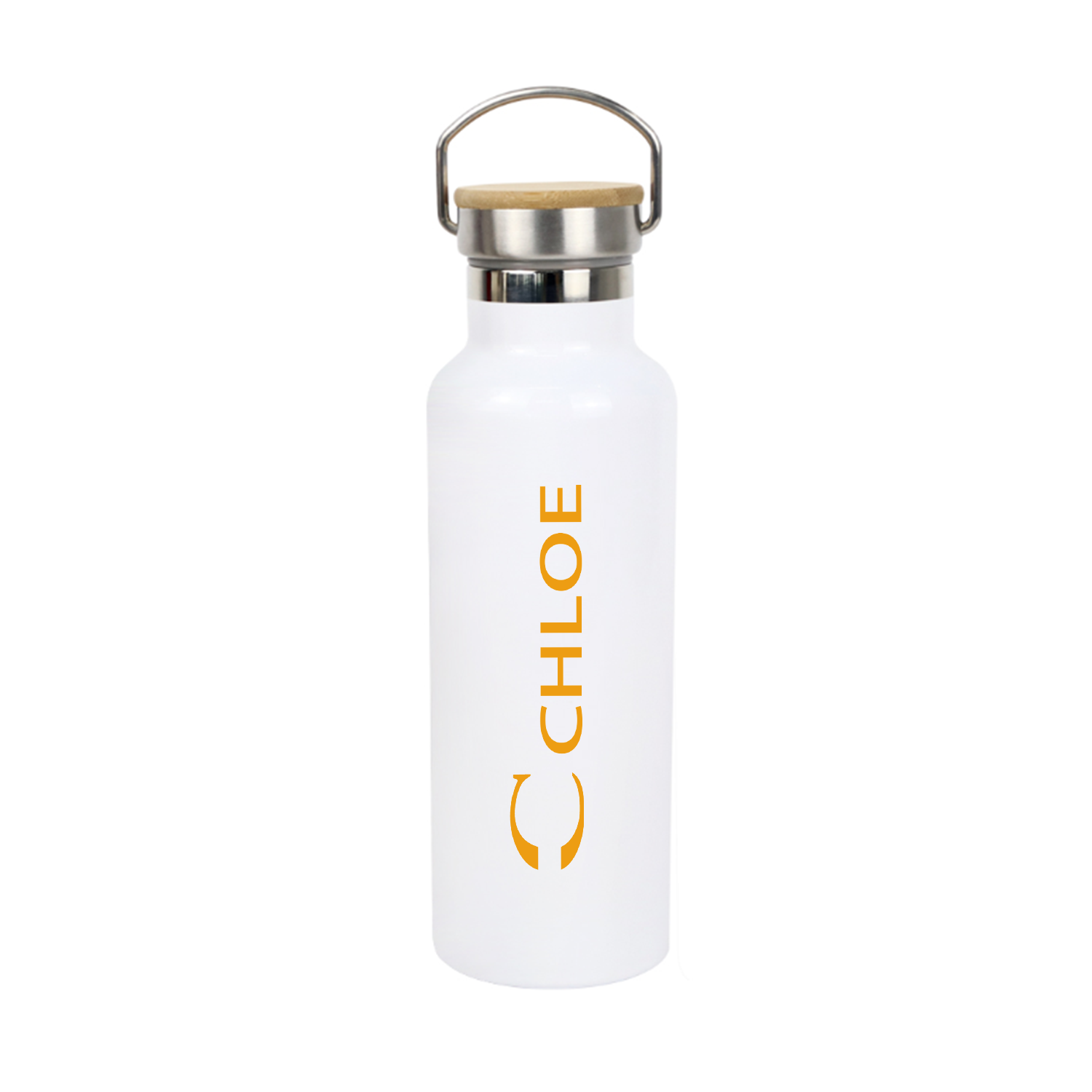 25 Oz Stainless Steel Water Bottle W/ Bamboo Lid, custom water bottle with logo imprint 2