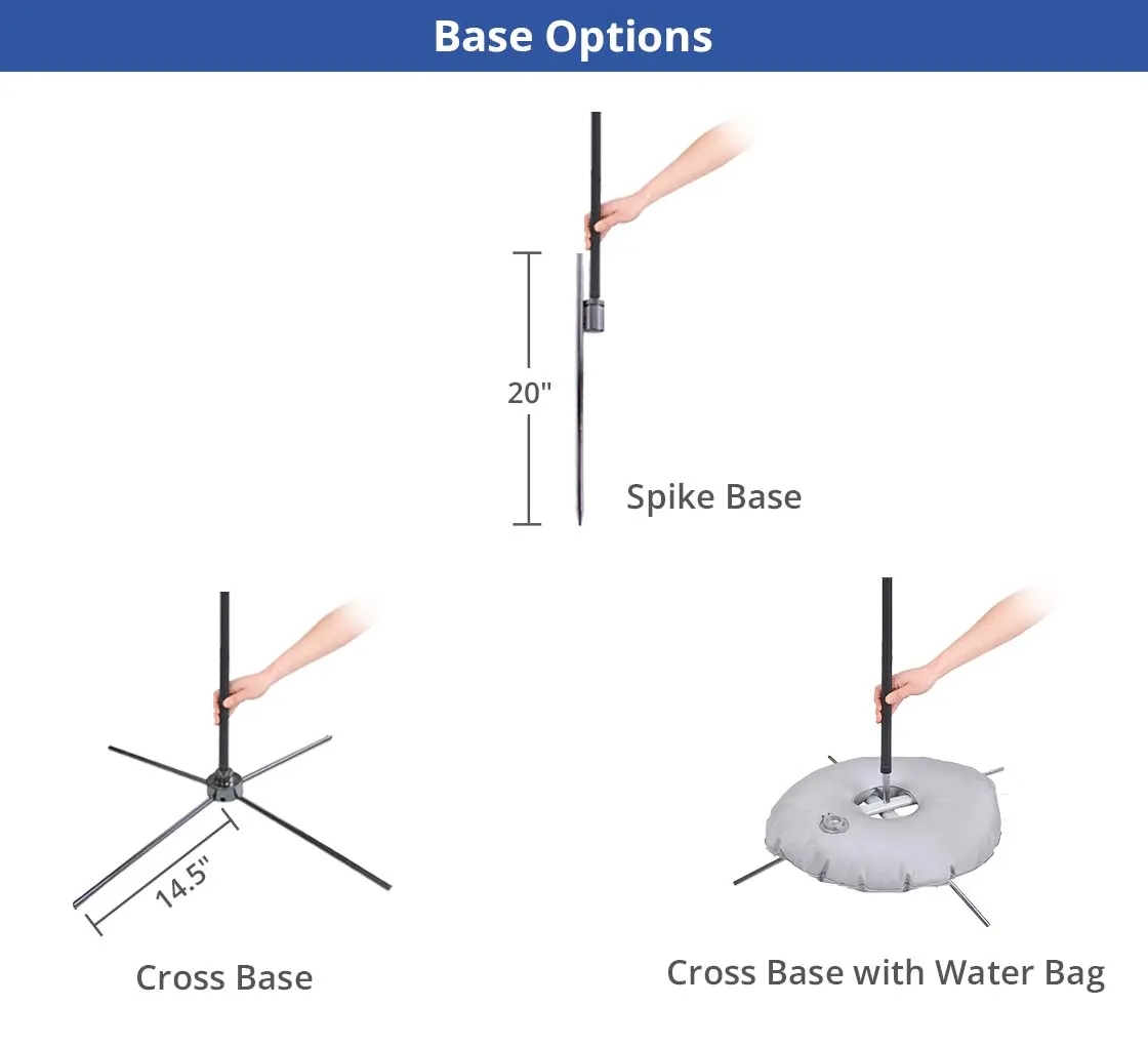 2.25'x11.5' Feather Flag Double Sided Package w/Spike Base 3