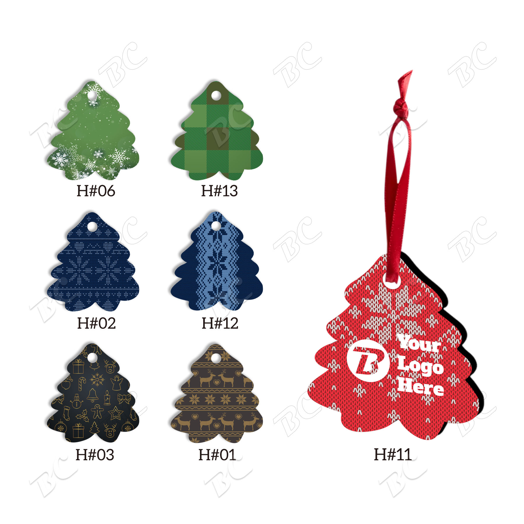 Free Shipping Full Color Christmas Ornament - Tree 7
