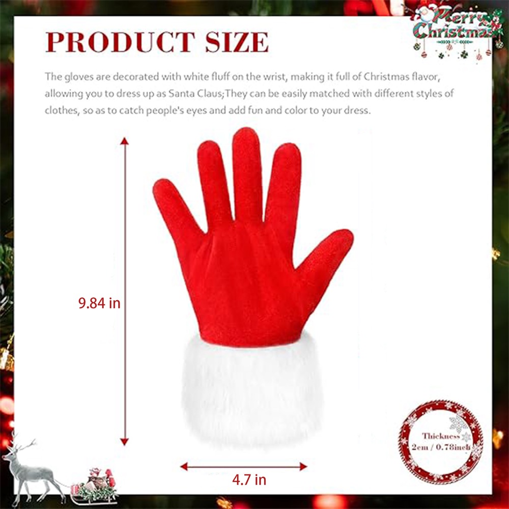 Christmas Santa Claus Gloves 3