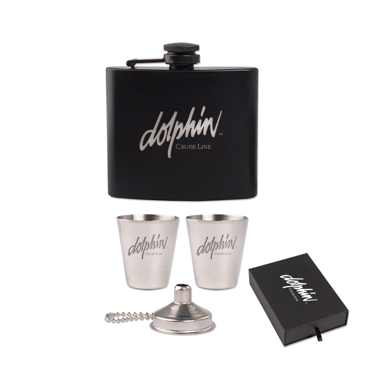 The Kenzie Flask, Shot Glass and Funnel Gift Set 2