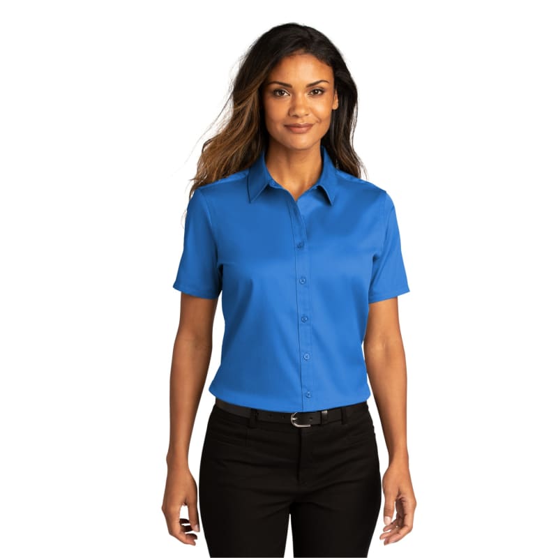 Port Authority Ladies Short Sleeve SuperPro React Twill Shirt. 28