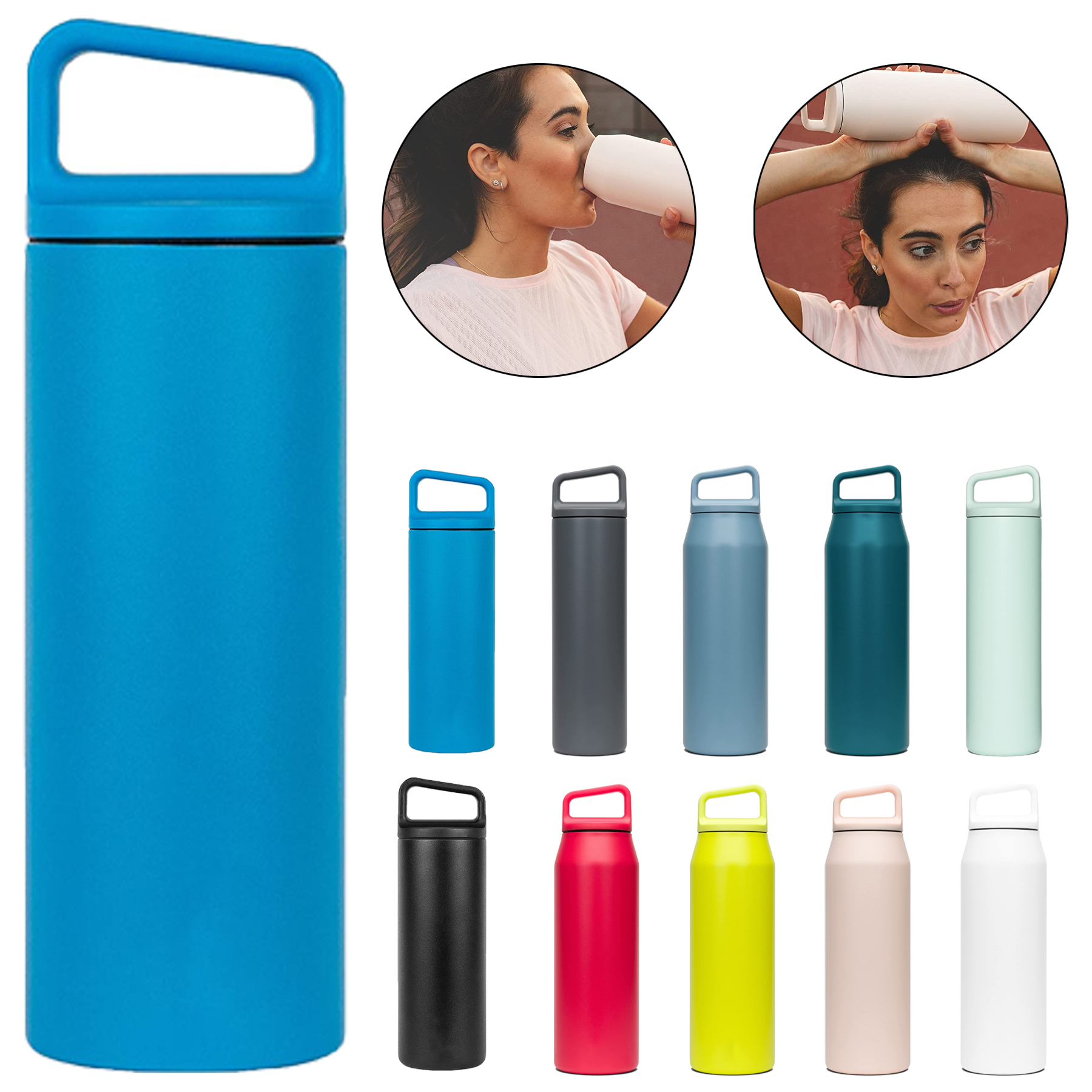 20oz Wide Mouth Water Bottle, custom water bottle with logo imprint 2