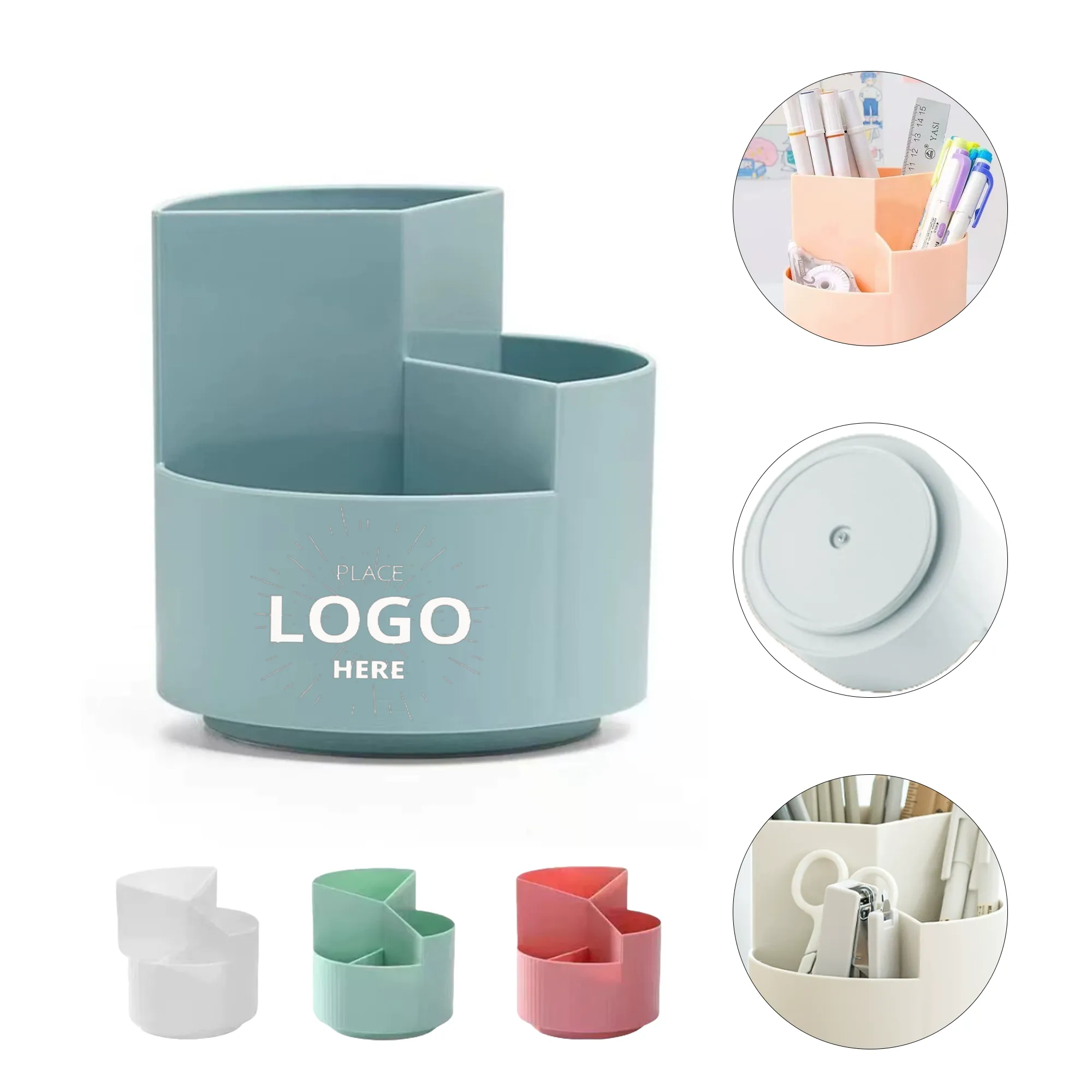 Rotating Office Pencil Case Makeup Storage 1