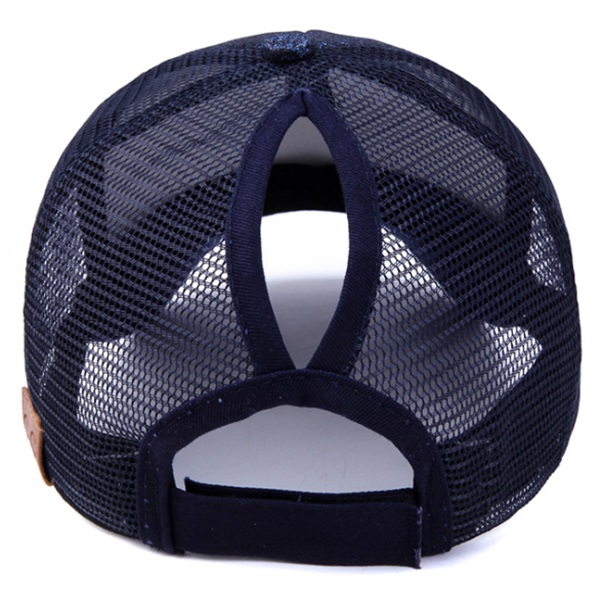 High Bun Ponytail Glitter Baseball Cap 4