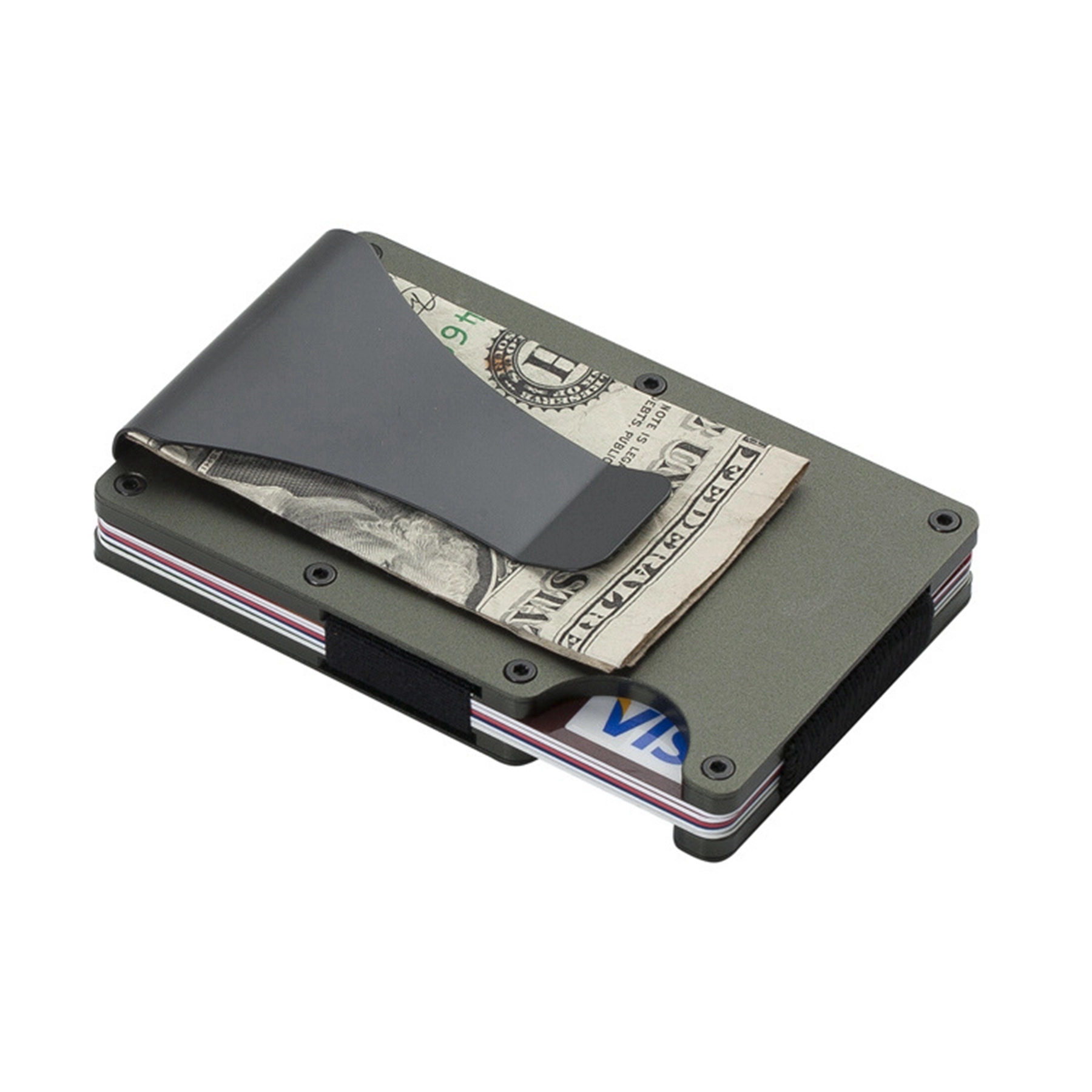 RFID Men Slim Metal Clip Wallet 10