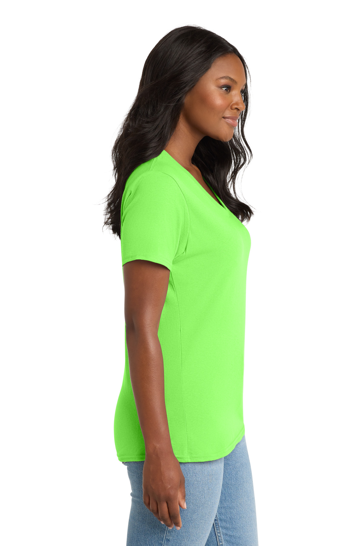 Port & Co Women's Core Cotton V-Neck Tee. LPC54V 111