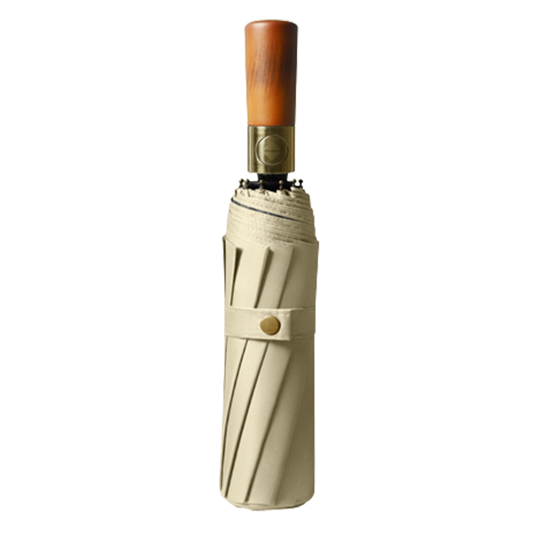 23-Inch Tri-Fold Automatic Umbrella With Original Wooden Han 6