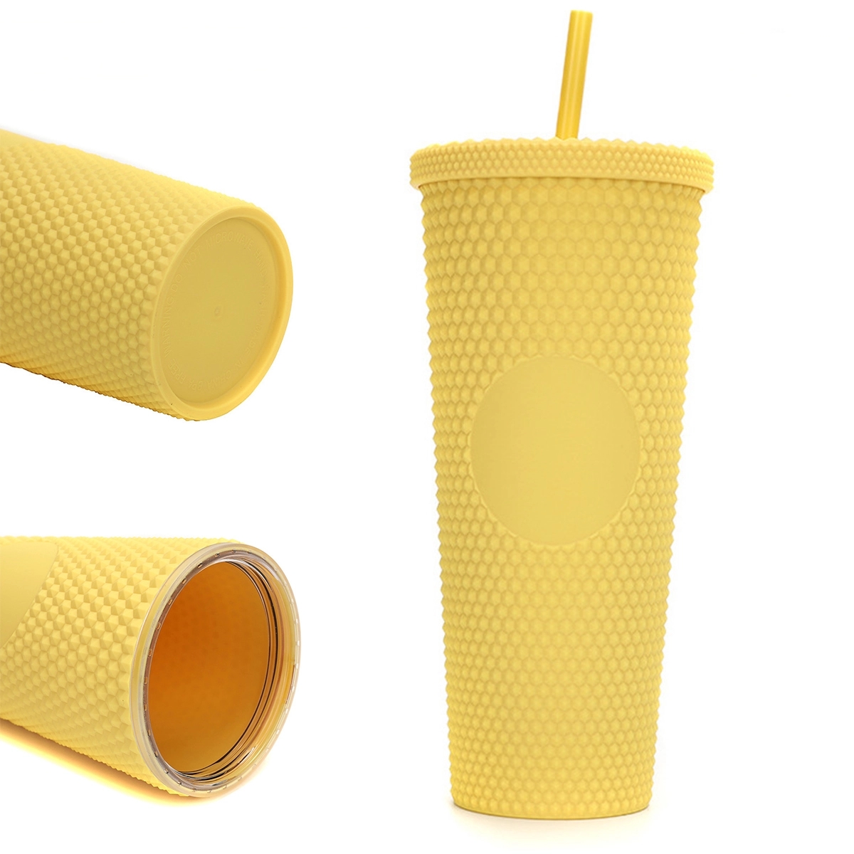 24Oz Double Wall Studded Tumbler With Lid And Straw 2
