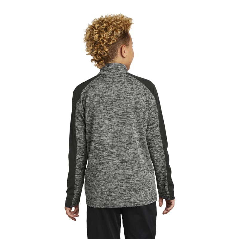 Sport-Tek Youth PosiCharge Electric Heather Colorblock 1/4-Zip Pullover. 5