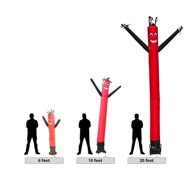 Red with Black Arms Inflatable Tube Man 4