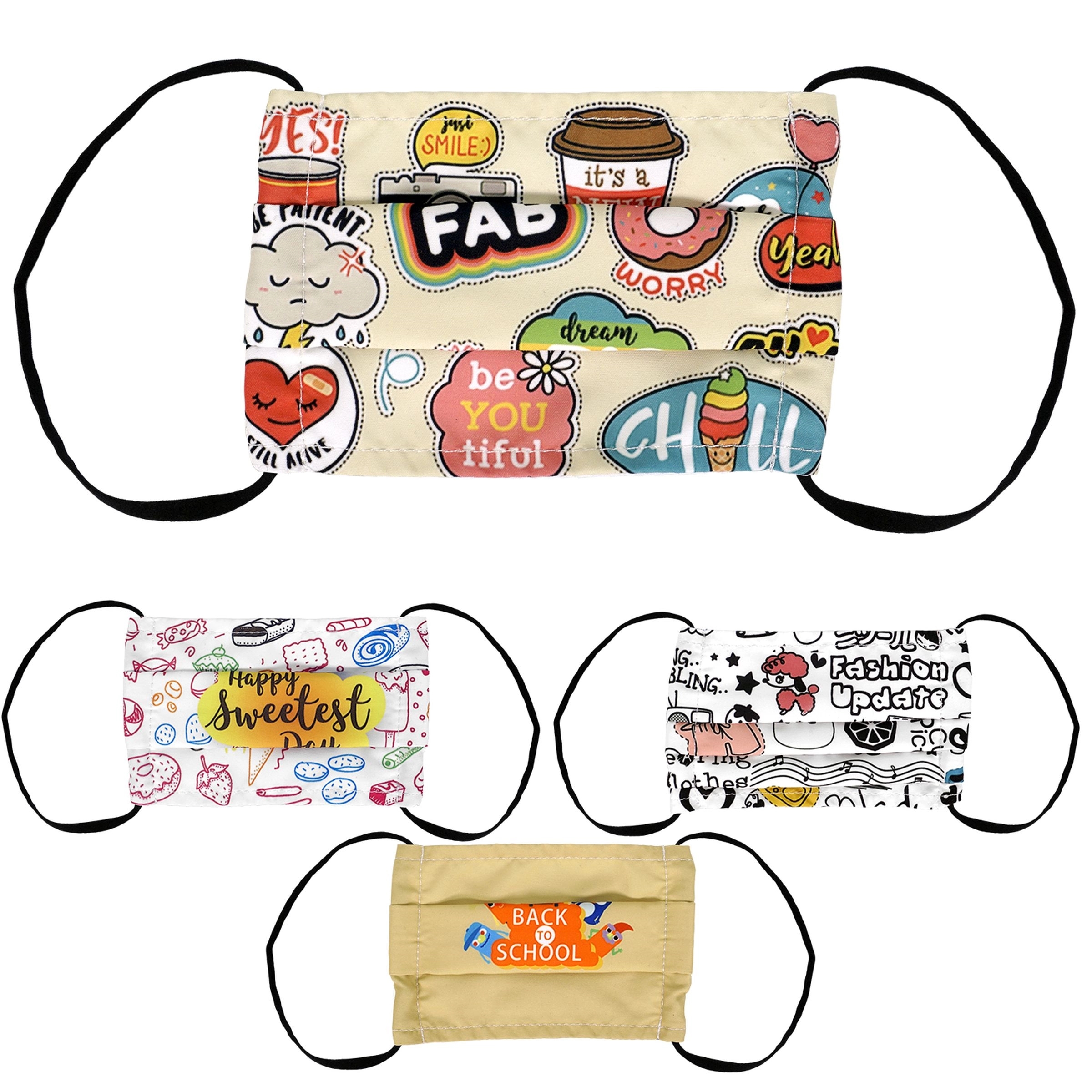 Children's Full Color Pleated Face Mask