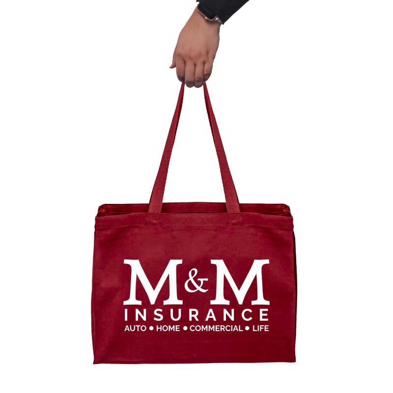Custom Full Gusset Heavy Canvas Tote Bags, custom tote bag with logo imprint 16