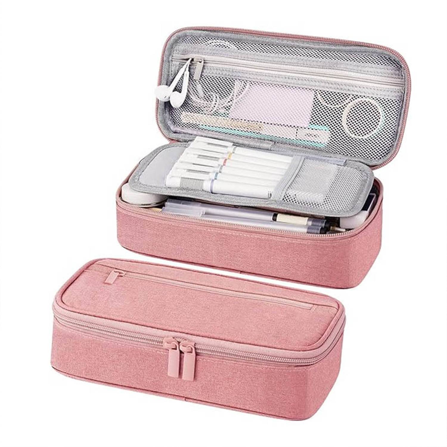 Large Pencil Pouch with Zipper Compartments 4