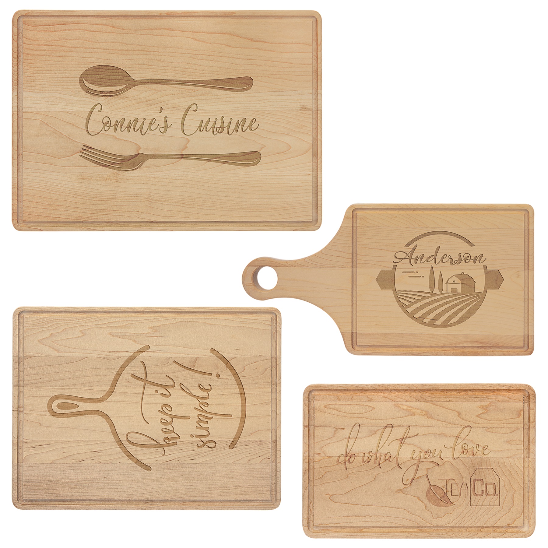 9" x 6" Maple Cutting Board with Drip Ring 3