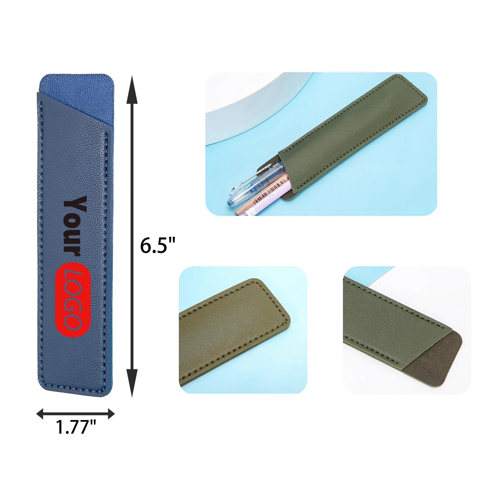 PU Leather Pen Sleeve Pouch 2