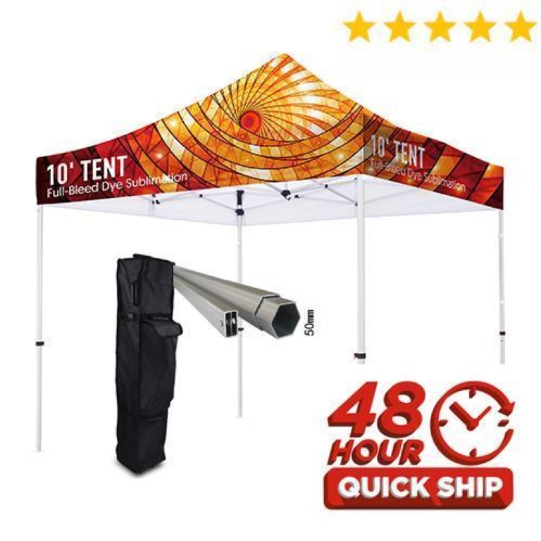 Premium 50mm Aluminum 10' Tent Kit (Full-Bleed Dye Sublimation) 17¡®¡¯ Valance