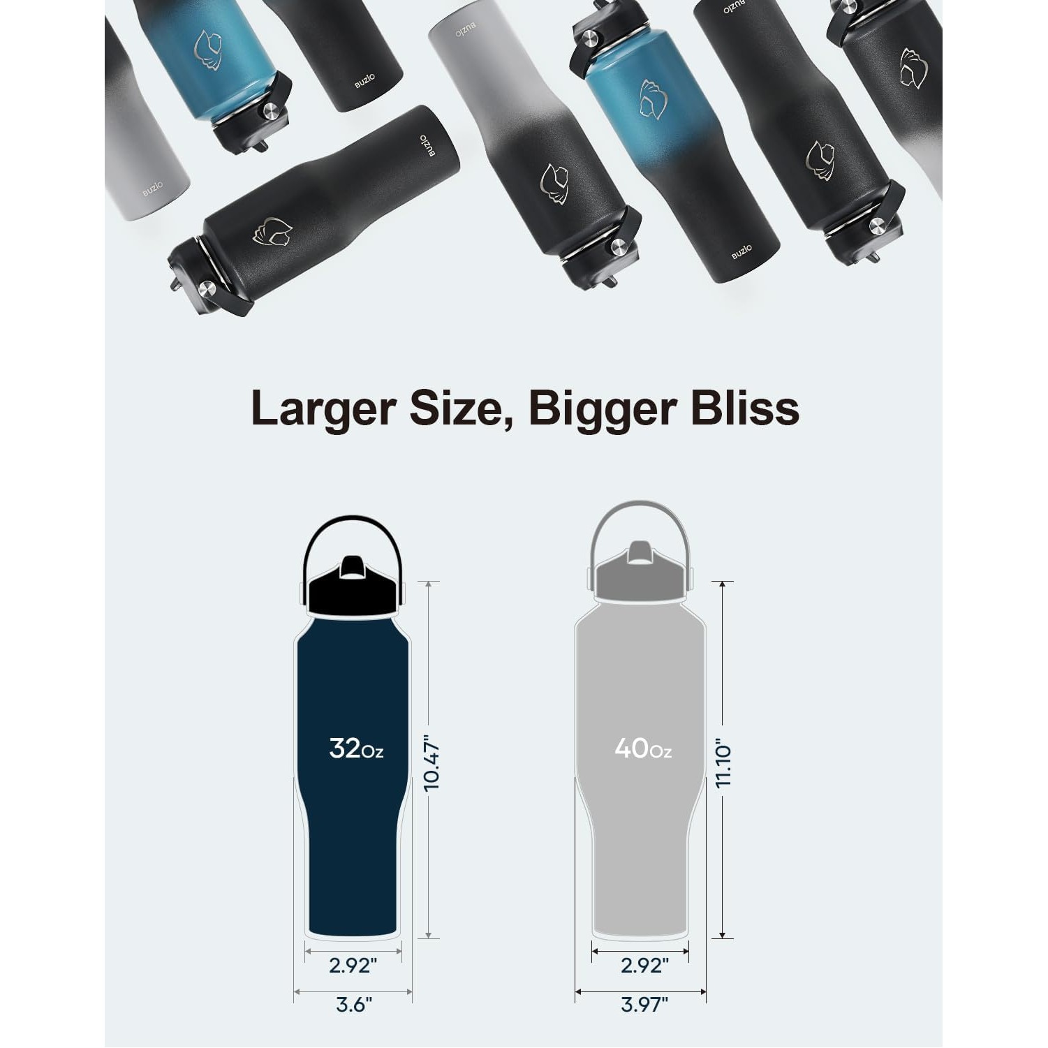 Slim outline w/thermos flask Cap Water Bottle, Double Wall Vacuum Insulated Water Bottle 4