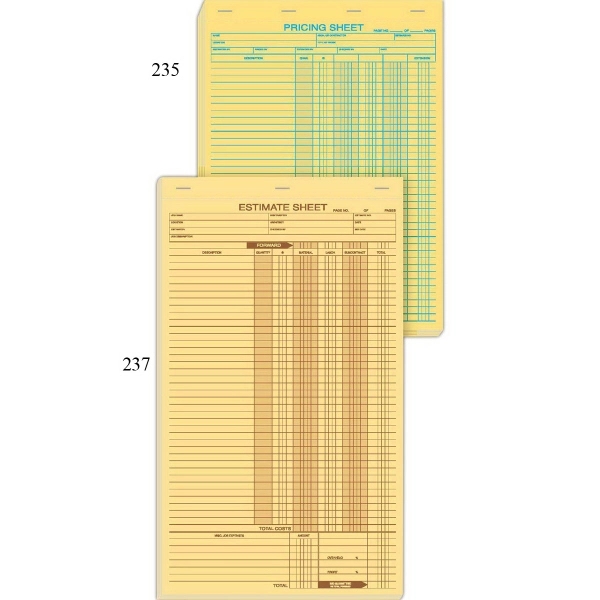 Pricing sheets 3