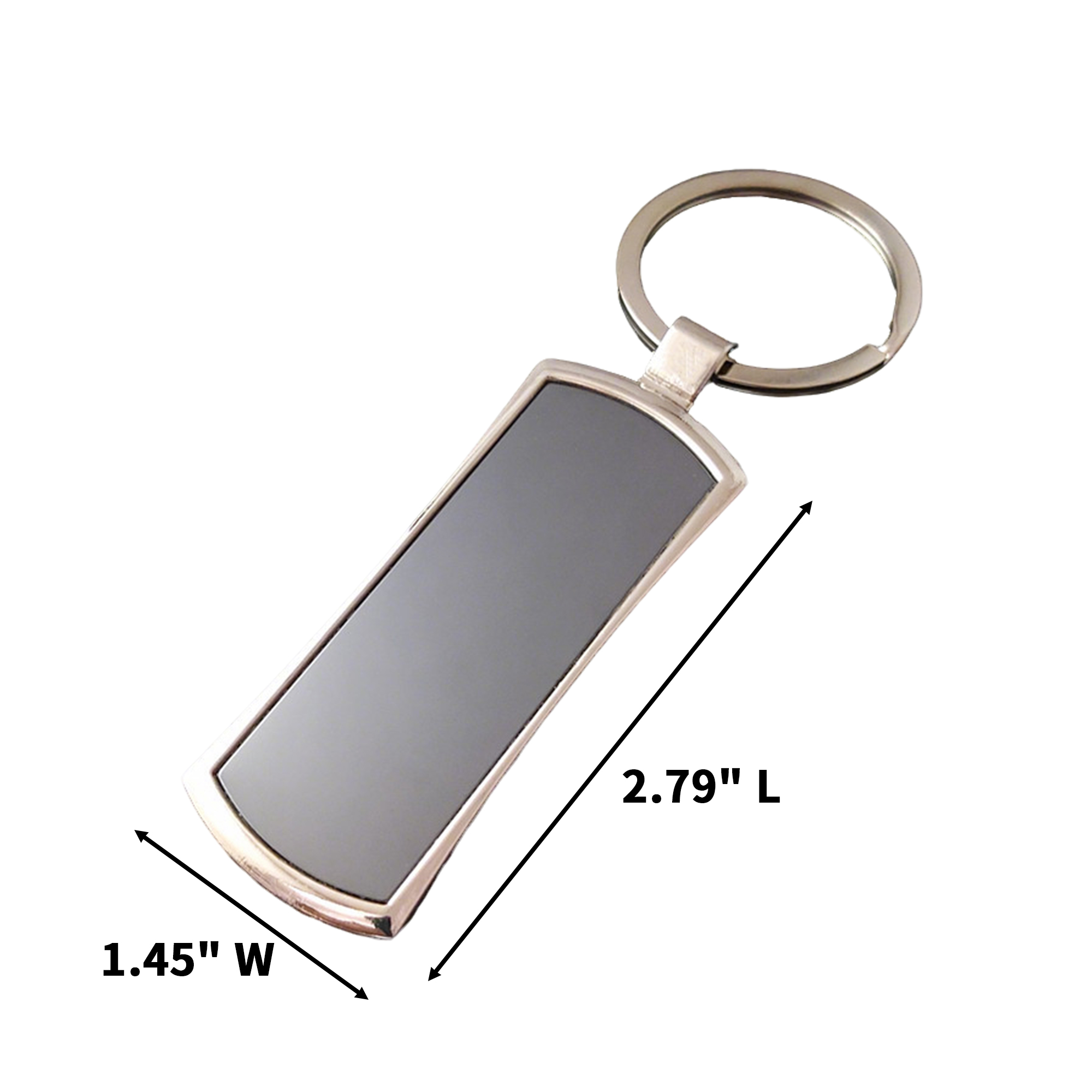 Polished Chrome Key Ring 2.79" Length X 1.45" Width 5